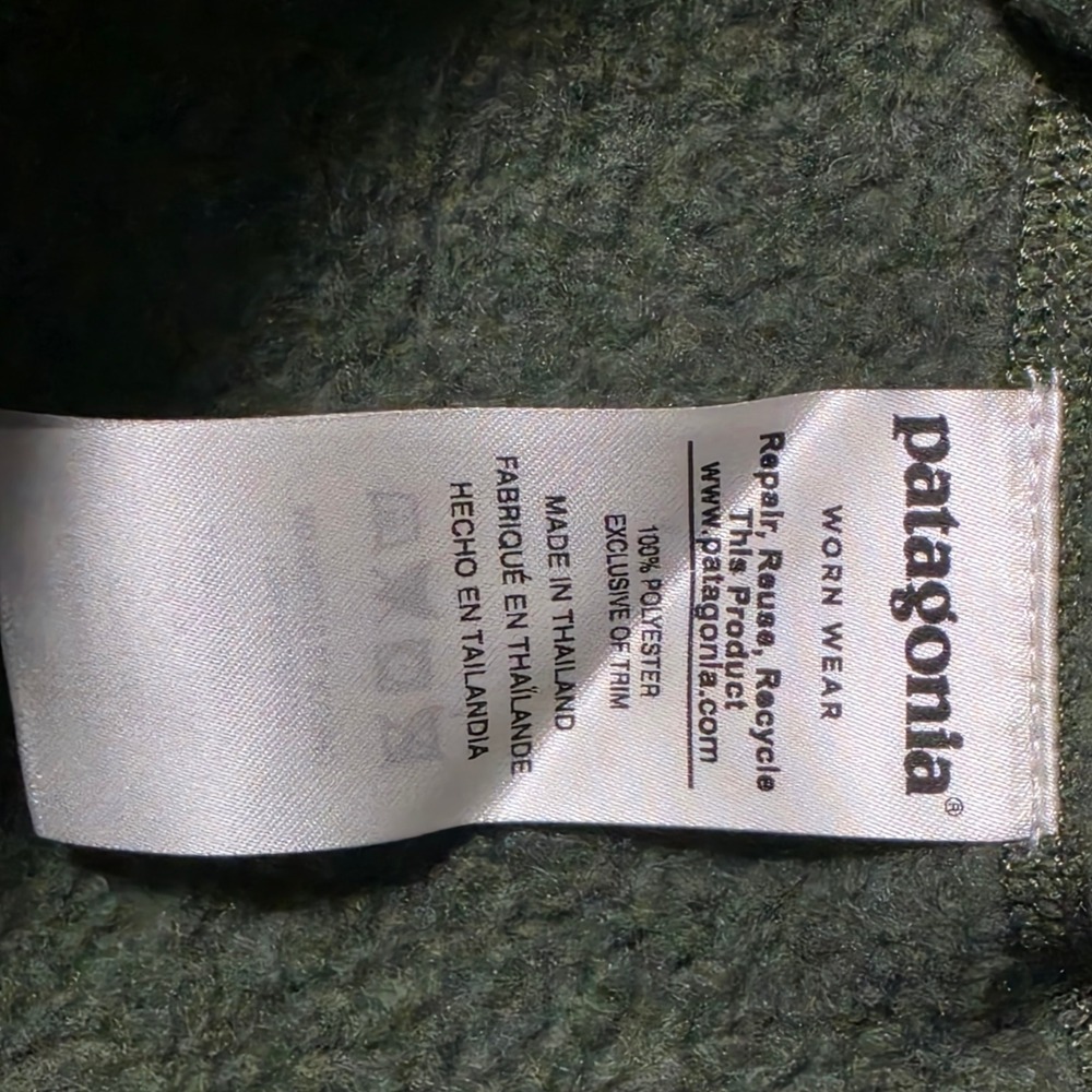 Patagonia Better Sweater 1/4 Zip Pullover Mens Large Industrial Green 25522 FA18 - Picture 7 of 9